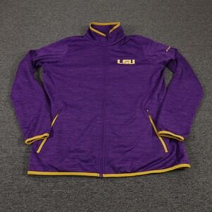 LSU Tigers Jacket Womens 2XL Purple NCAA Football Columbia Full Zip Fleece